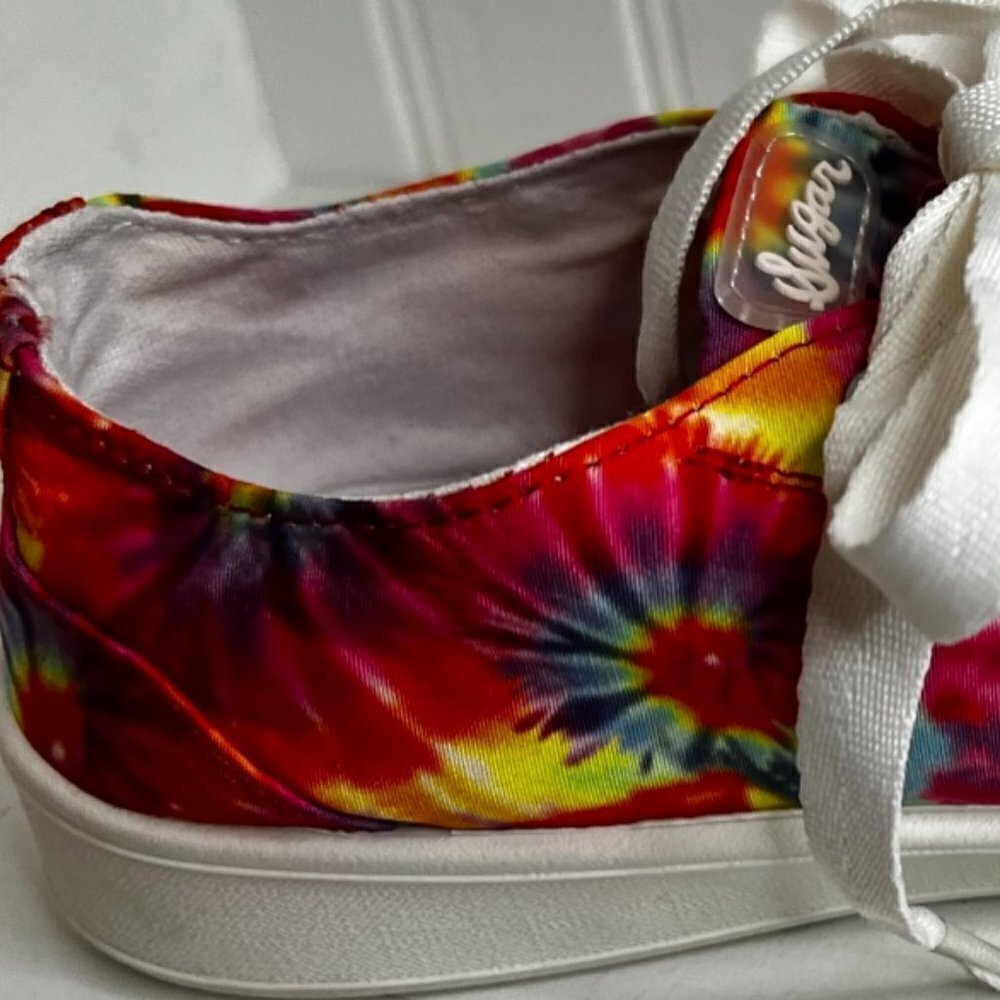 Sugar Women's Festival Lace-up Sneakers Women's Size 7.5 Tie Dye Rainbow - Picture 3 of 6